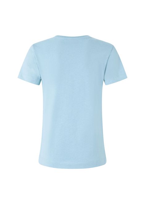 T-shirt Pinko donna 100355 A2HN celeste maniche corte logo ricamato PINKO | T shirt | 100355 A2HNE63